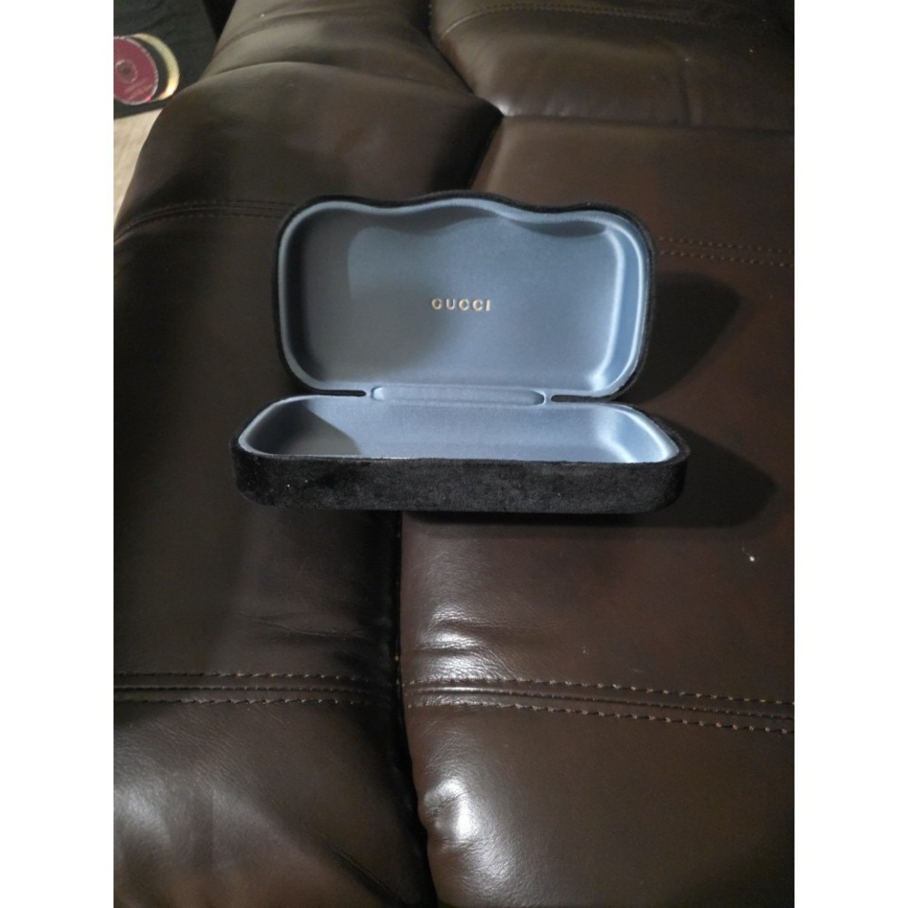 Gucci Sunglasses Case Only Clamshell Velvet Black Hard Case Large